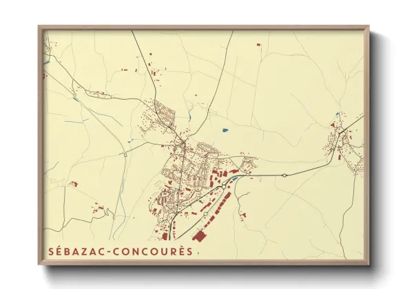 Une affiche de carte sur Sébazac-Concourès