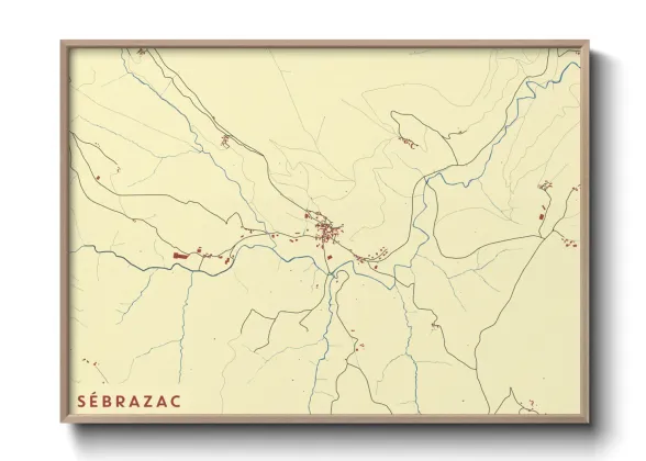 Une affiche de carte sur Sébrazac