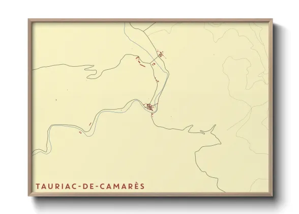 Une affiche de carte sur Tauriac-de-Camarès
