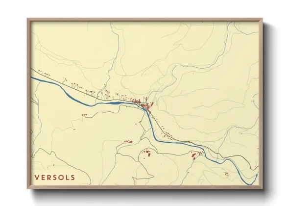 Une affiche de carte sur Versols