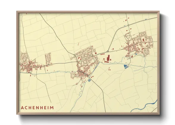 Une affiche de carte sur Achenheim