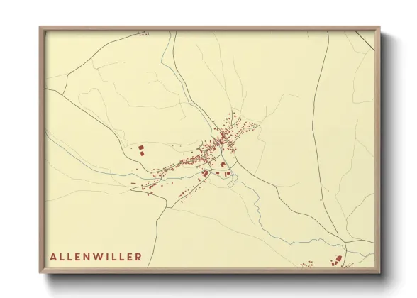 Une affiche de carte sur Allenwiller