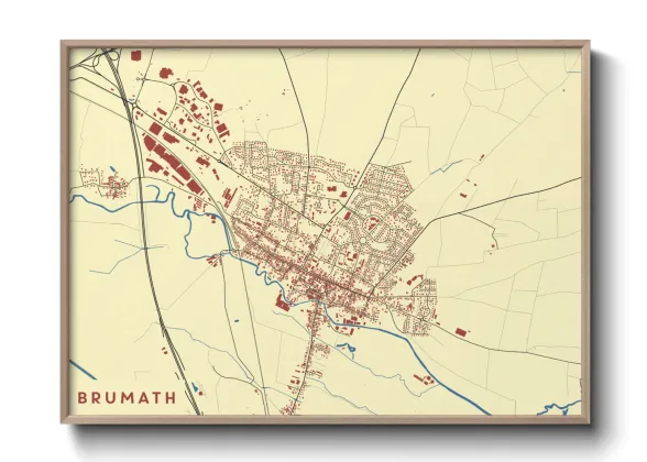 Une affiche de carte sur Brumath