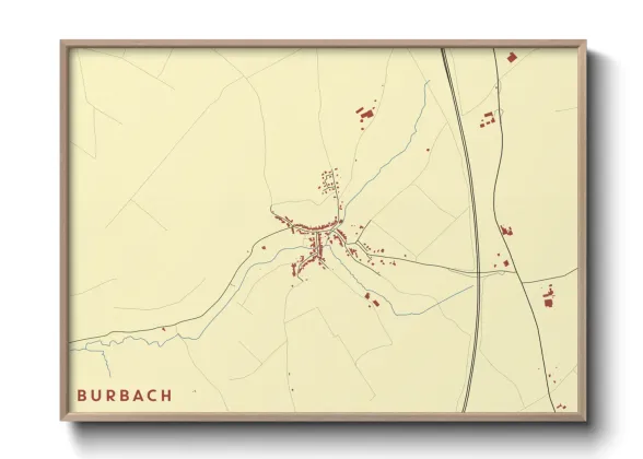 Une affiche de carte sur Burbach