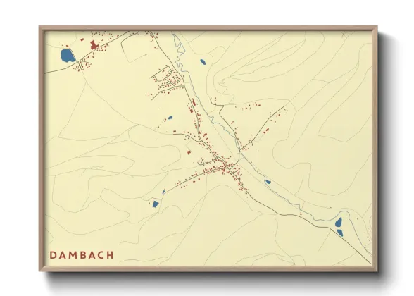 Une affiche de carte sur Dambach