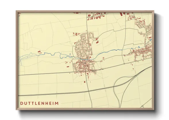 Une affiche de carte sur Duttlenheim