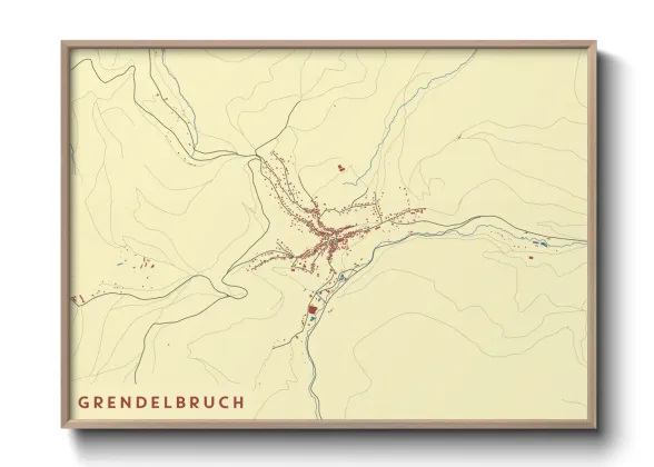 Une affiche de carte sur Grendelbruch