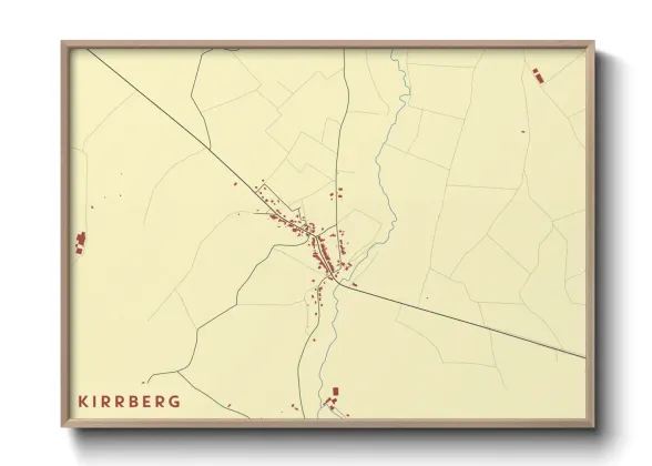 Une affiche de carte sur Kirrberg