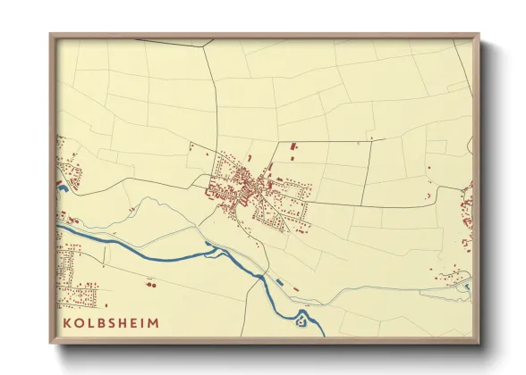 Une affiche de carte sur Kolbsheim