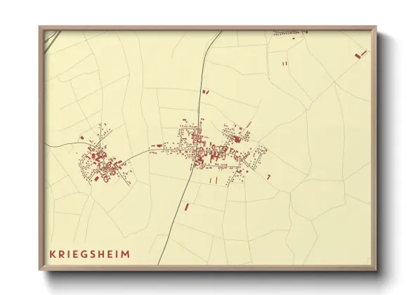 Une affiche de carte sur Kriegsheim