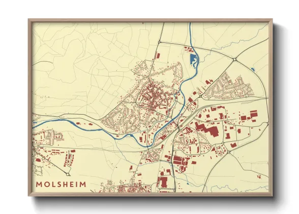 Une affiche de carte sur Molsheim