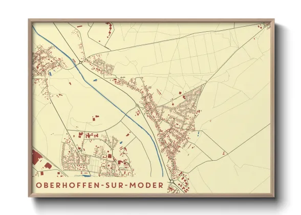 Une affiche de carte sur Oberhoffen-sur-Moder