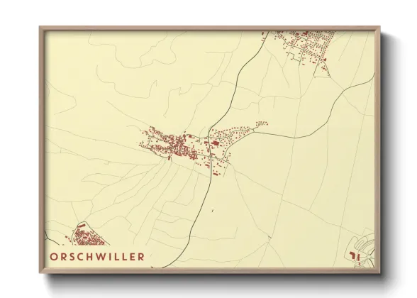 Une affiche de carte sur Orschwiller