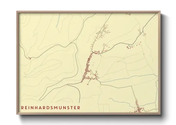 Une affiche de carte sur Reinhardsmunster
