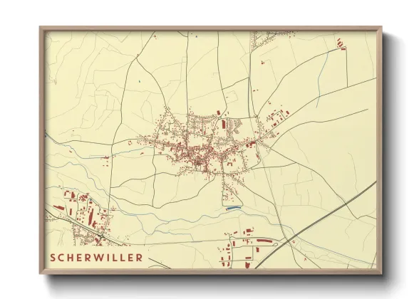 Une affiche de carte sur Scherwiller