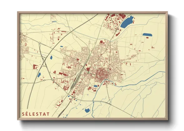 Une affiche de carte sur Sélestat