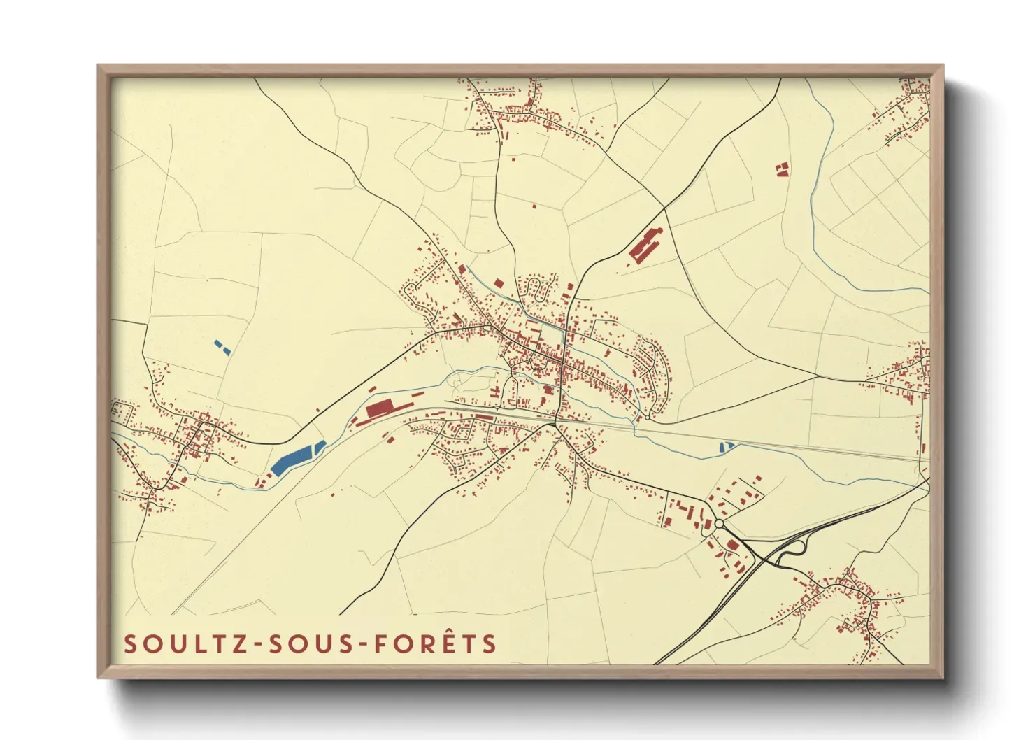 Un poster carteSoultz-sous-Forêts