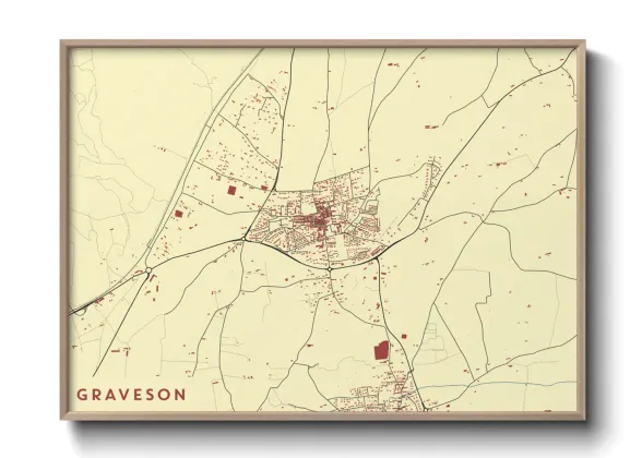 Une affiche de carte sur Graveson