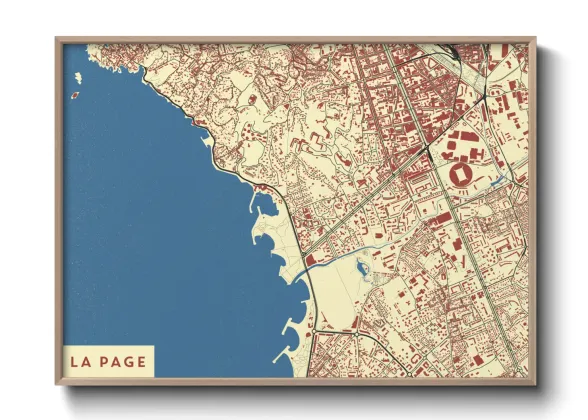 Une affiche de carte sur La Page