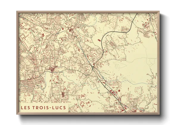 Une affiche de carte sur Les Trois-Lucs