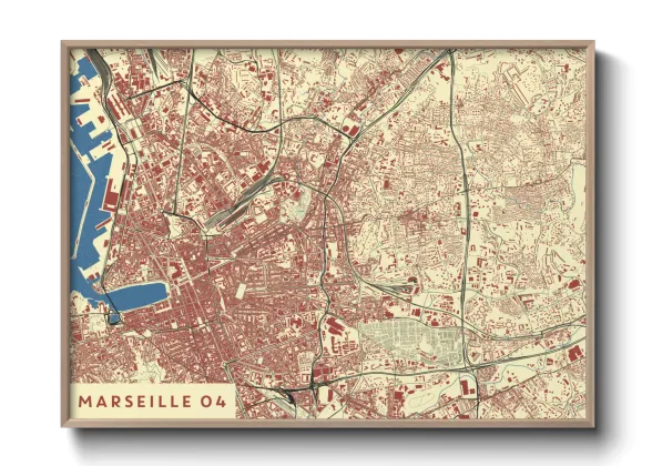 Une affiche de carte sur Marseille 04
