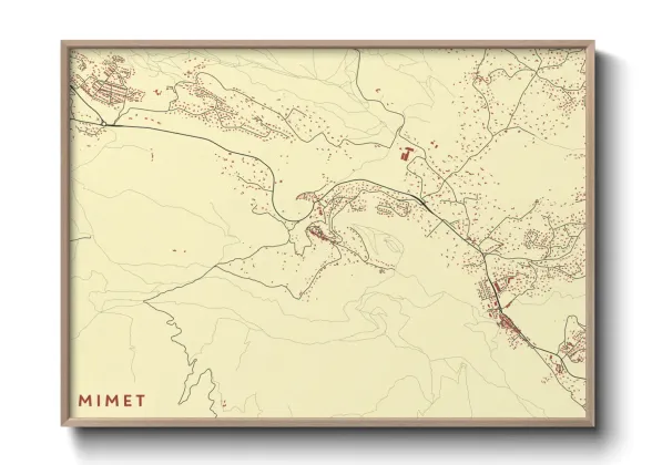 Une affiche de carte sur Mimet