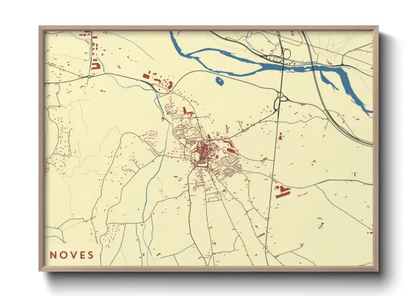 Une affiche de carte sur Noves