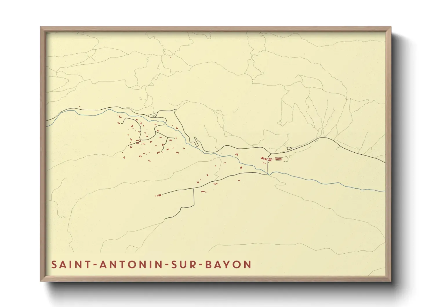 Un poster carteSaint-Antonin-sur-Bayon
