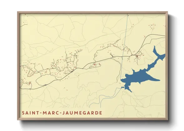 Une affiche de carte sur Saint-Marc-Jaumegarde