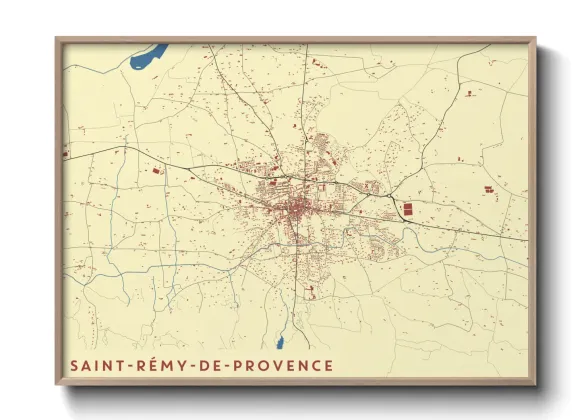 Une affiche de carte sur Saint-Rémy-de-Provence