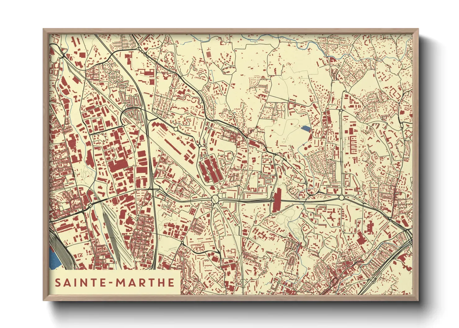 Un poster carteSainte-Marthe