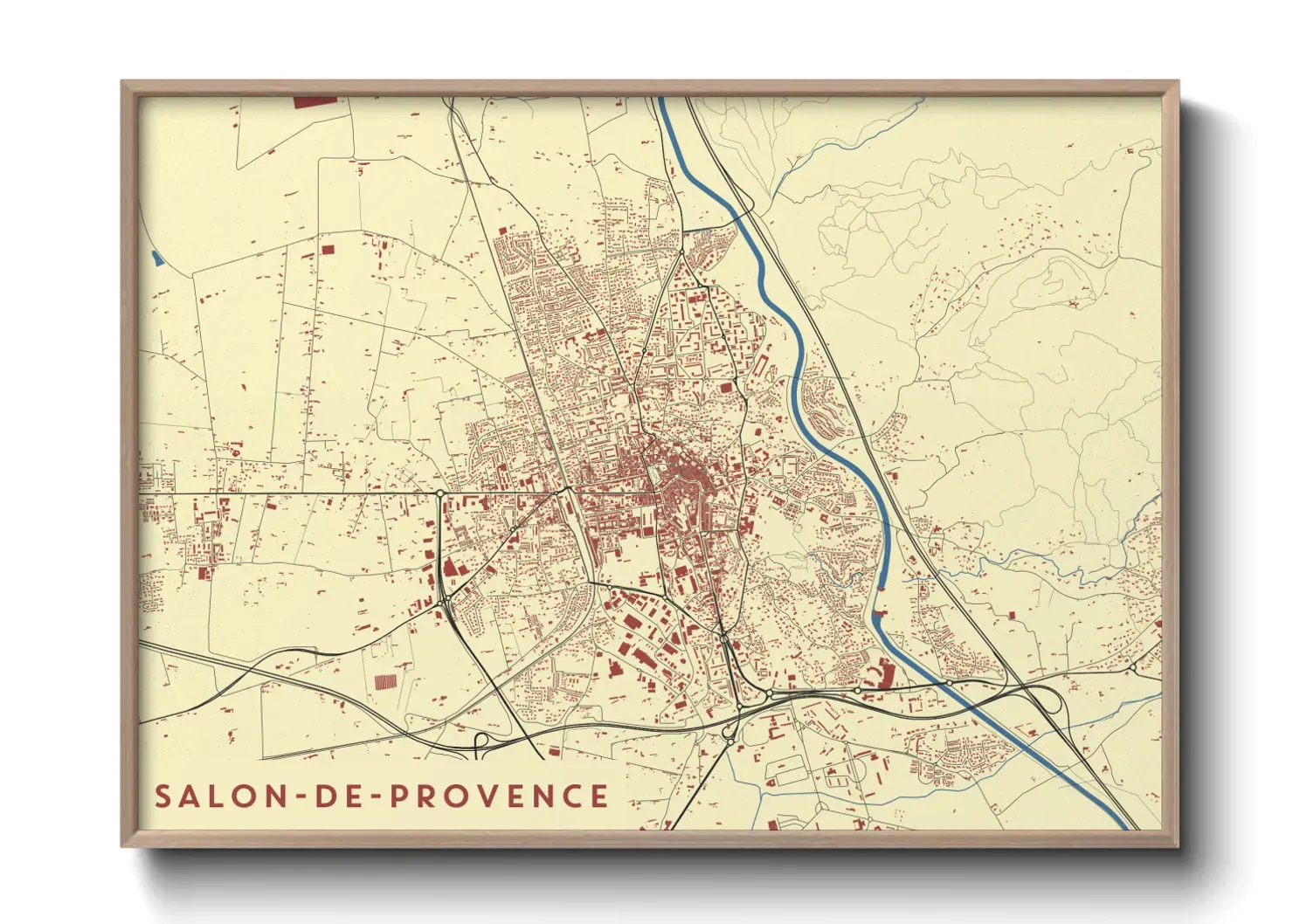 Un poster carteSalon-de-Provence