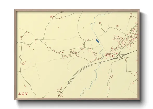 Une affiche de carte sur Agy