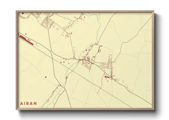 Une affiche de carte sur Airan