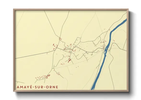 Une affiche de carte sur Amayé-sur-Orne