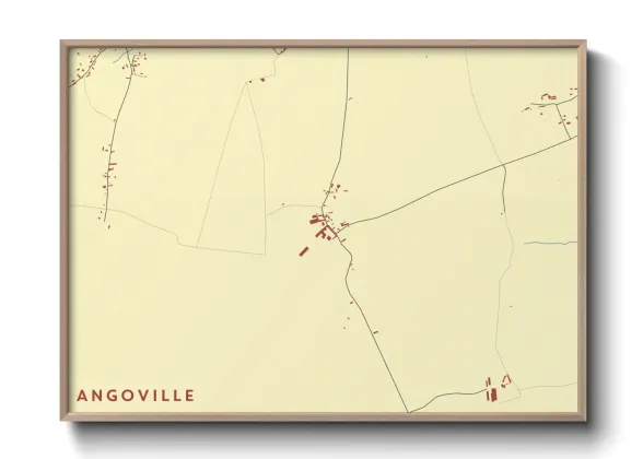 Une affiche de carte sur Angoville