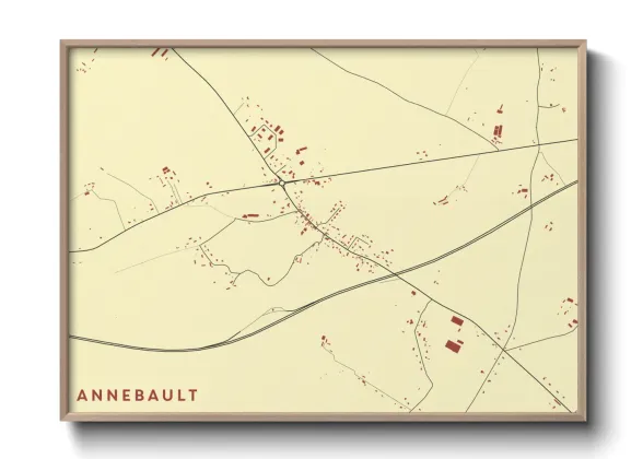 Une affiche de carte sur Annebault