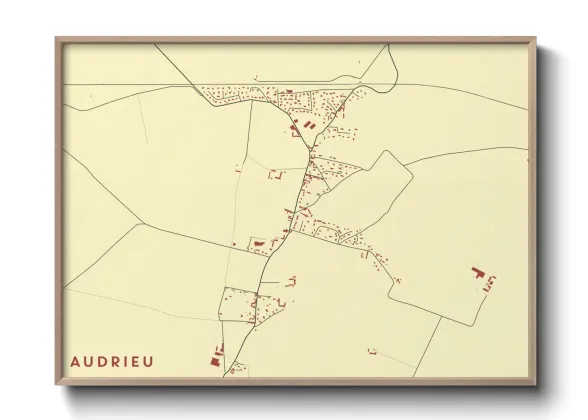 Une affiche de carte sur Audrieu
