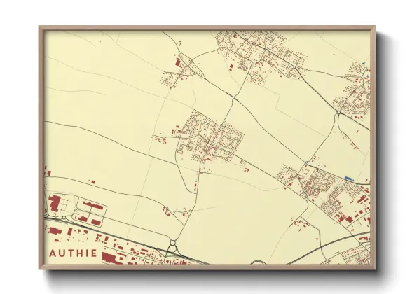 Une affiche de carte sur Authie