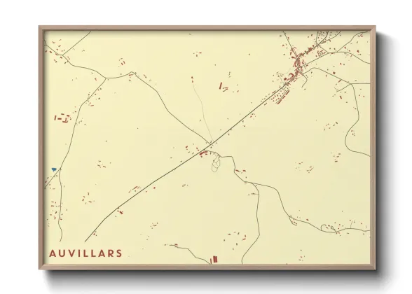 Une affiche de carte sur Auvillars