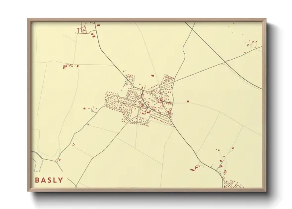 Une affiche de carte sur Basly