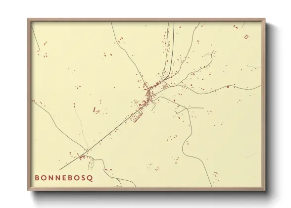 Une affiche de carte sur Bonnebosq