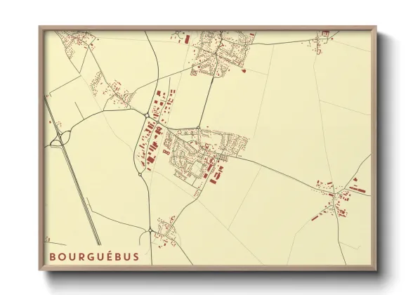 Une affiche de carte sur Bourguébus