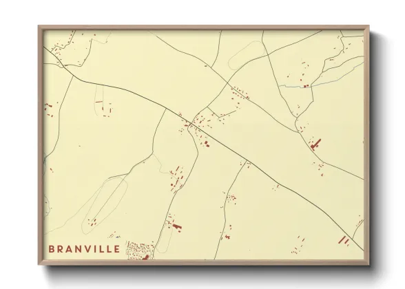 Une affiche de carte sur Branville