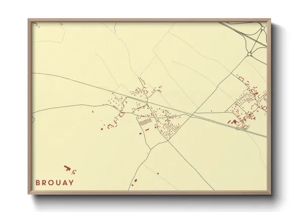 Une affiche de carte sur Brouay