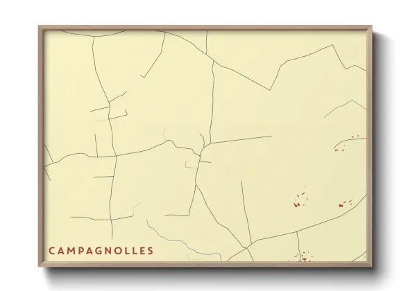 Une affiche de carte sur Campagnolles