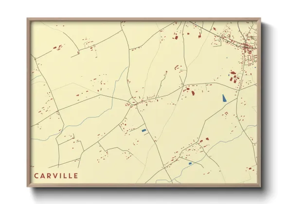 Une affiche de carte sur Carville