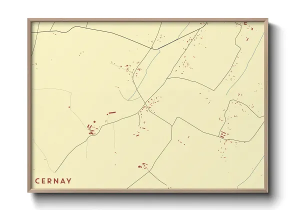 Une affiche de carte sur Cernay