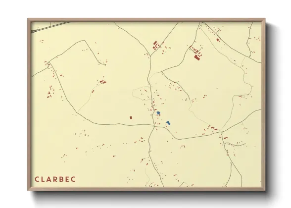 Une affiche de carte sur Clarbec
