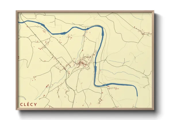 Une affiche de carte sur Clécy